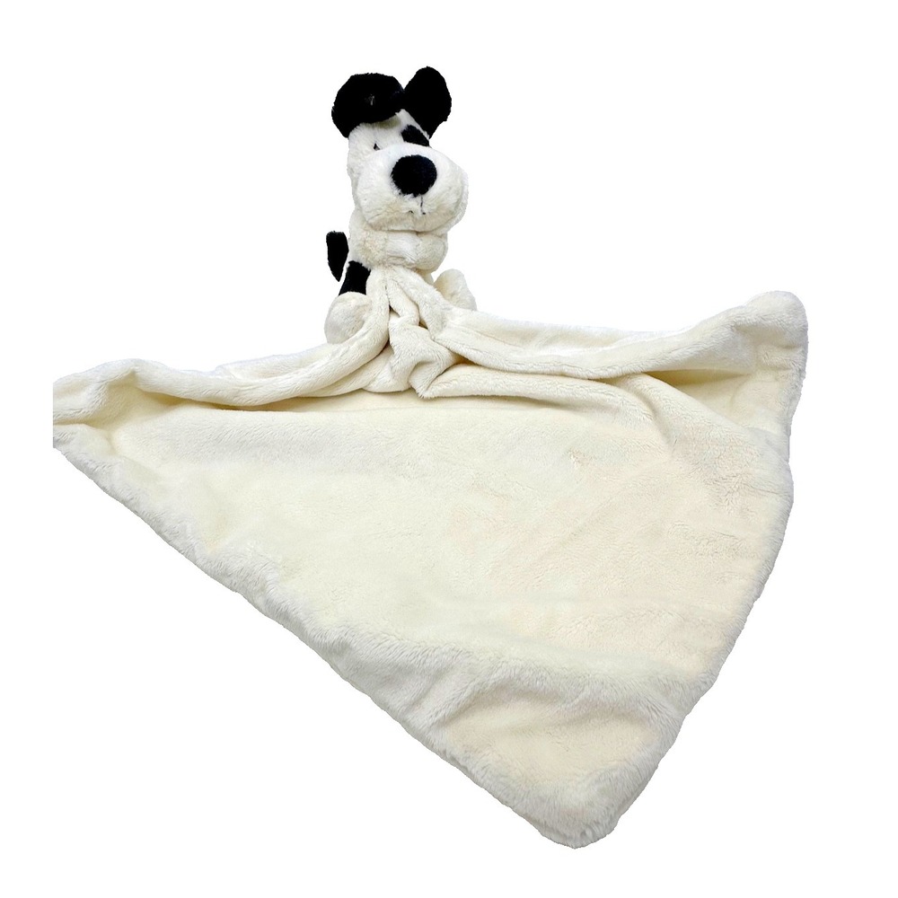 Jellycat baby Security blanket Dog Cream Black Small Plush